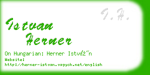 istvan herner business card